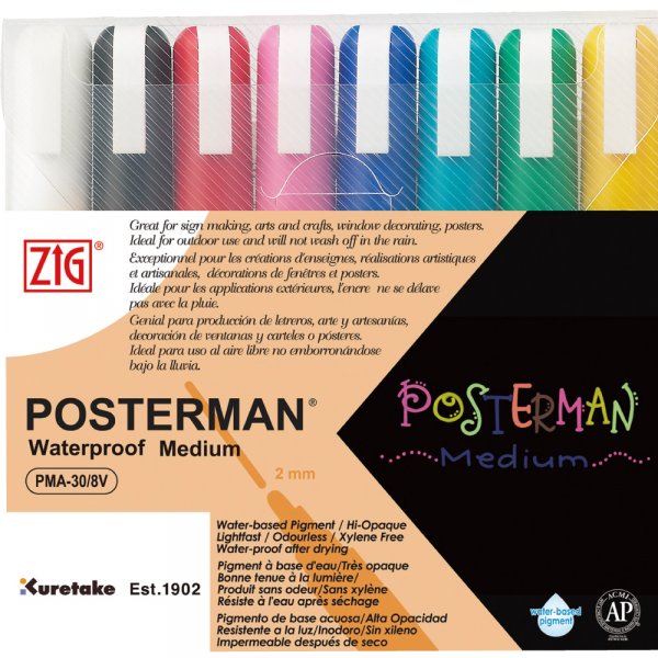 Markkerikyn ZIG Posterman 2mm - 8 vri