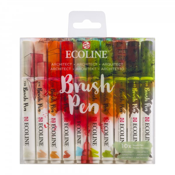 Ecoline Brush Pen 10 kpl - Arkkitehti