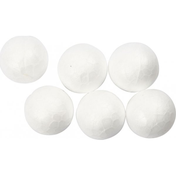Styrofoam pallot - valkoinen - 1,5 cm - 200 kpl