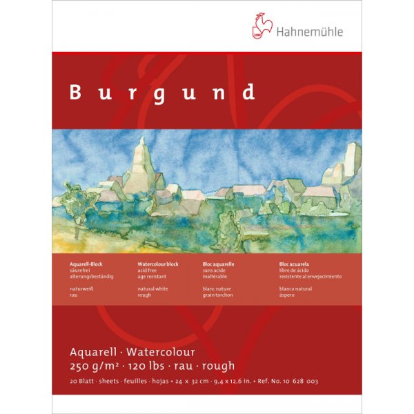 Akvarellilohko Hahnemhle Burgundy 250g