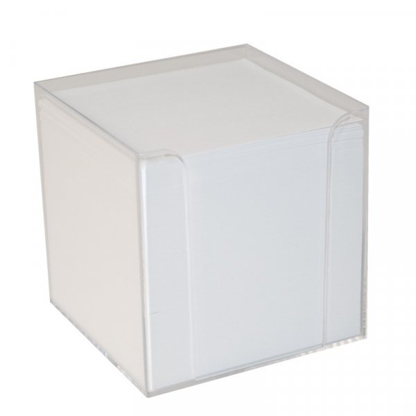 Block Cube pidikkeellä - valkoinen