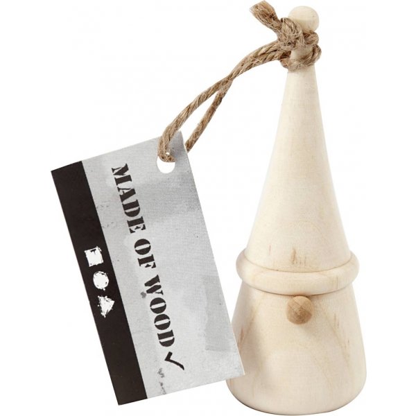 Skandinavian tonttu - Ø3 cm - K8 cm Skandinavian tonttu - Ø3 cm - K8 cm