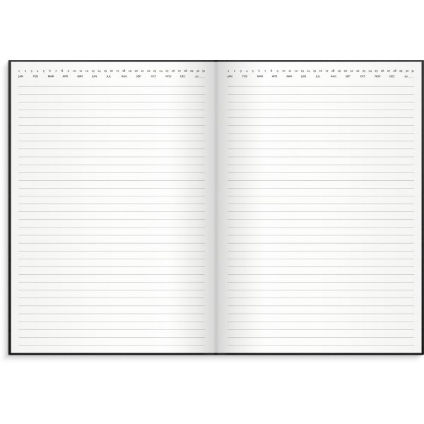 Muistikirja - Musta - Vuorattu A4 Muistikirja - Musta - Vuorattu A4