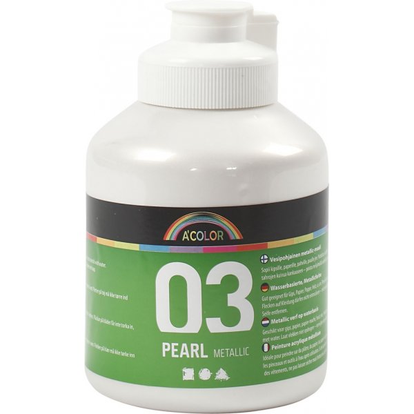 Koulumaali Akryyli - Metalli - valkoinen - 500 ml