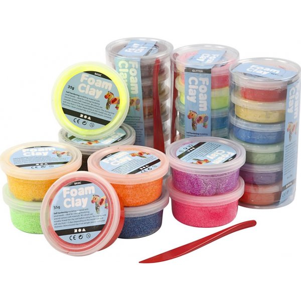 Foam Clay - sekavrit - glitter - 28 tlkki