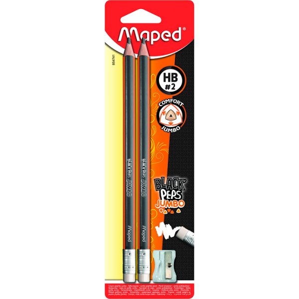 Lyijykyn - Maped - Jumbo pyyhekumi krki x2 + kynnteroitin