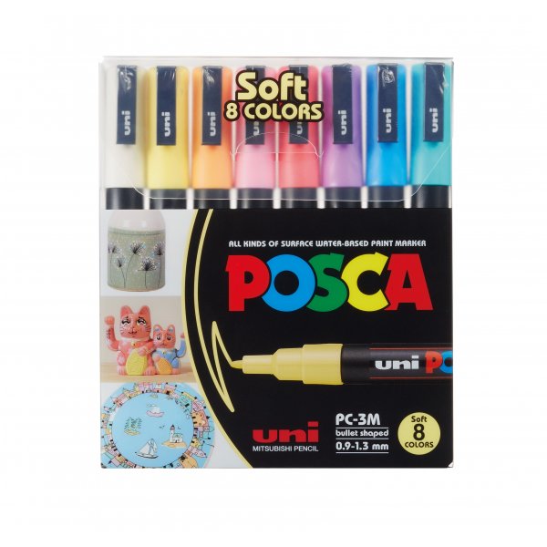 Uni Posca PC-3M - 8 pehme vri