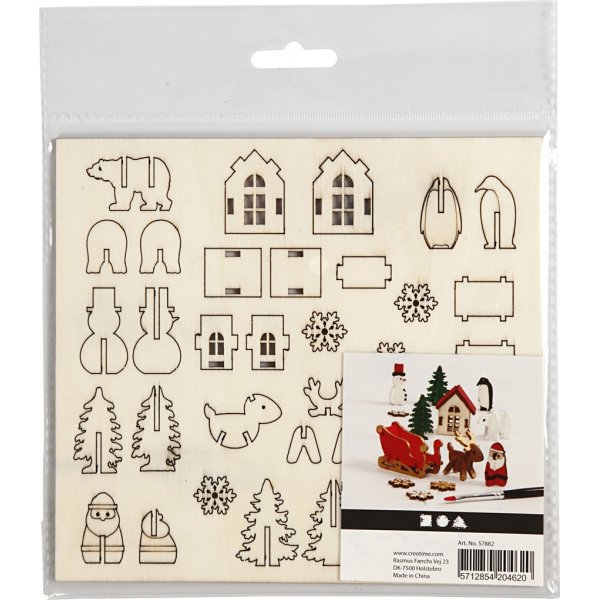 Tee-se-itse puiset hahmot - joulu