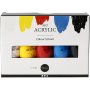 Pigment Art Acrylic - sekavrit - perusvrit - puolikiiltv - 5 x 75 ml