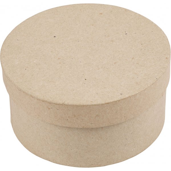 Pyöreät papier-mache-laatikot - 3 kpl Pyöreät papier-mache-laatikot - 3 kpl