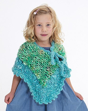 Neulekuvio - Neulottu poncho ja hattu