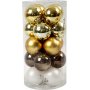 Joulukuusen pallot - kultaiset - 6 cm - 20 kpl