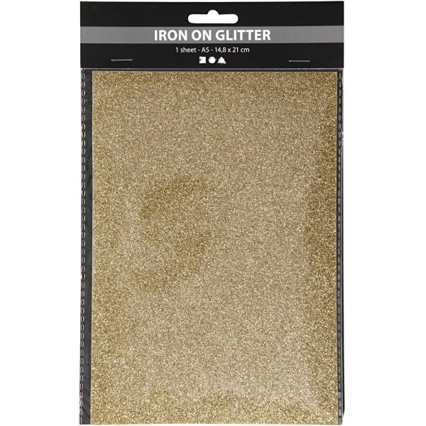 Silityskangas - kulta - glitter - A5