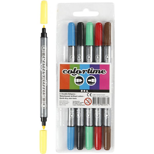 Colortime Double marker - vakiovrit - 6 kpl