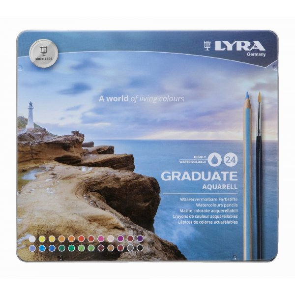 Akvarellikynt Lyra Graduate - 24 kpl