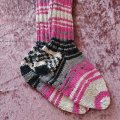 Asiakaskuva Viking lanka Raggen 150g - Pinkki/harmaa/musta (770)
