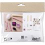 Mini DIY Kit Kreppipaperi, vaaleanpunainen, vaaleankeltainen, munat