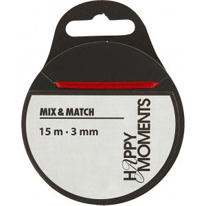 Satiininauha - punainen - B3 mm - 15 m Satiininauha - punainen - B3 mm - 15 m