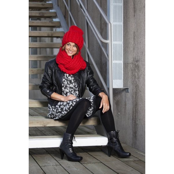 Neulekuvio - 4-kaksoisneulehattu ja huivi