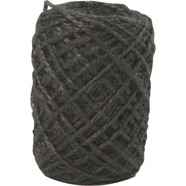 Luonnollinen hamppu - musta - 30 m Luonnollinen hamppu - musta - 30 m