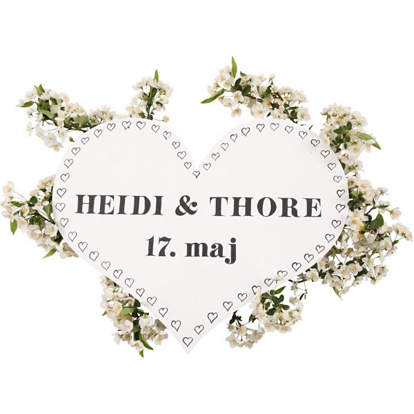 Puinen sydn, jossa 2 reik