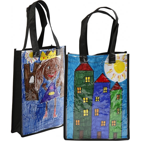 Laukku muovietupuolella - musta Laukku muovietupuolella - musta