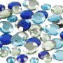 Strassit - sininen/vihre harmonia - Pyre - 6+9+12 mm - 360 kpl