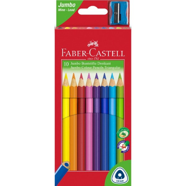 Värikynät Jumbo Triangle - 10 väriä