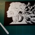 Asiakaskuva N�yt�n matto vihre�/musta A2 - 600 x 450 mm