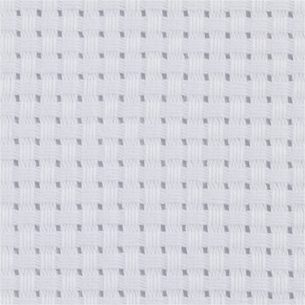 Aida kirjontakangas - valkoinen - 50x50 cm, 35 ruutua per 10 cm