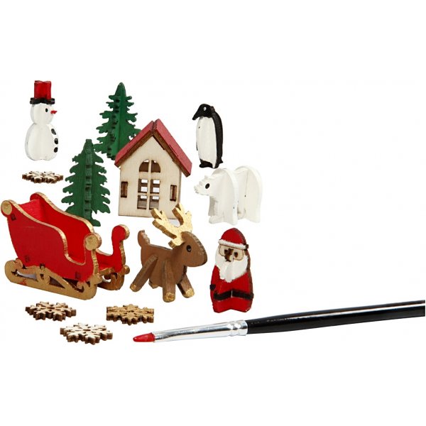 Tee-se-itse puiset hahmot - joulu