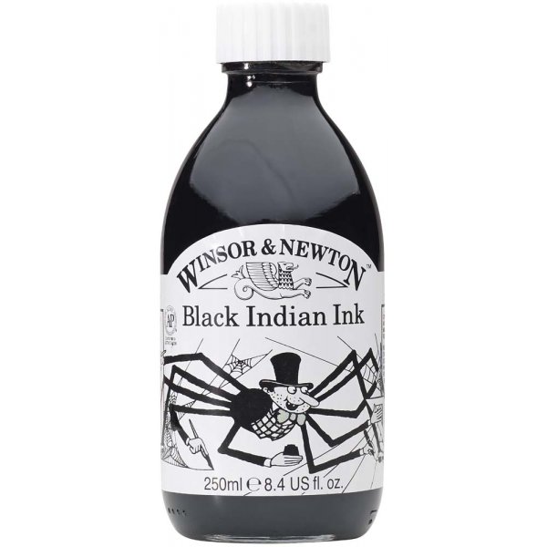 Marker W&N 250 ml - 030 Musta intialainen muste 250 ml