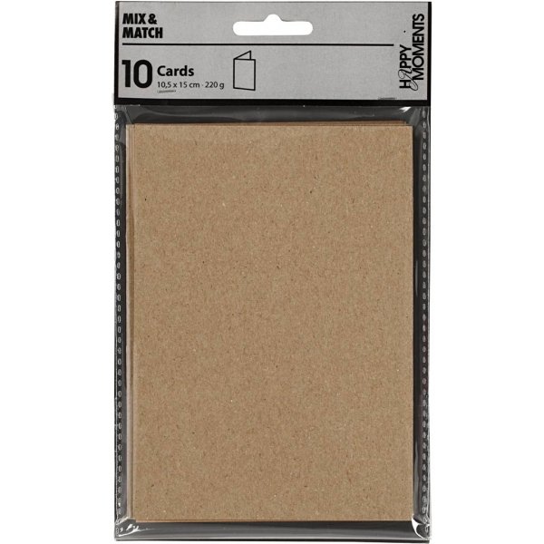 Kortti - luonnollinen - 10,5 x 15 cm - 10 kpl Kortti - luonnollinen - 10,5 x 15 cm - 10 kpl