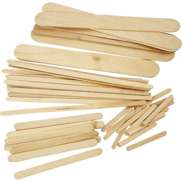 Popsicle tikkuja - sekakokoja - 4250 kpl