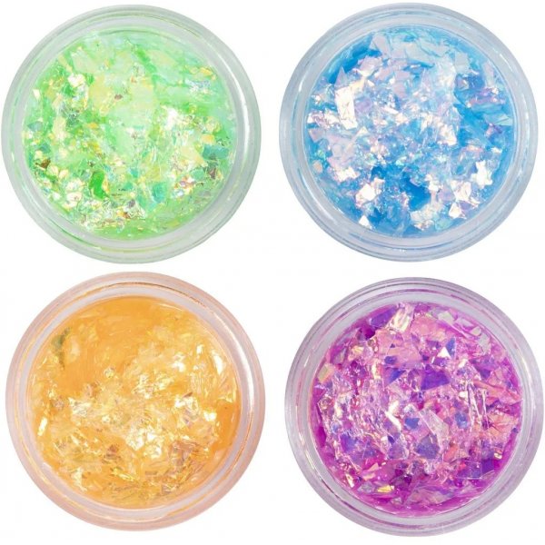 Glitter savi, irisoivat värit 4x5 ml Glitter savi, irisoivat värit 4x5 ml