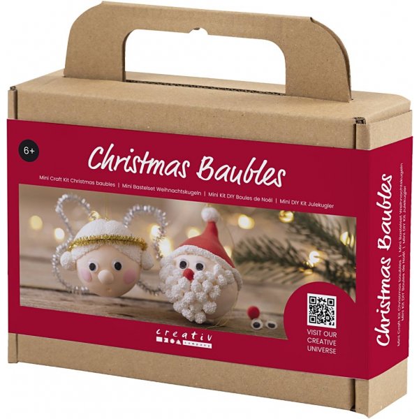 Mini DIY Kit joulukuusenpallot - Joulupukki ja enkeli Mini DIY Kit joulukuusenpallot - Joulupukki ja enkeli