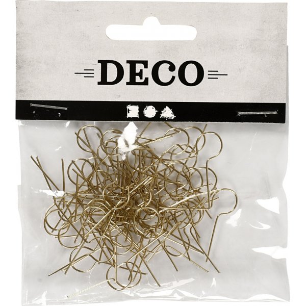 Ripustuskoukut - kullatut - 50 kpl