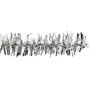 Putkenpuhdistusaine - 6 mm - hopea - glitter - 24 kpl