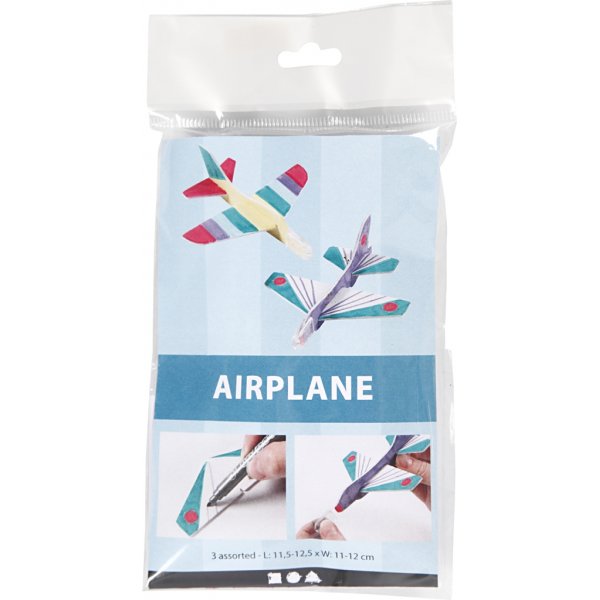 Lentokone - valkoinen - 3 kpl Lentokone - valkoinen - 3 kpl