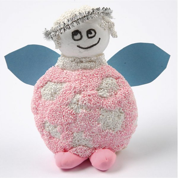 Styrofoam pallot ja munat - valkoinen - 550 kpl