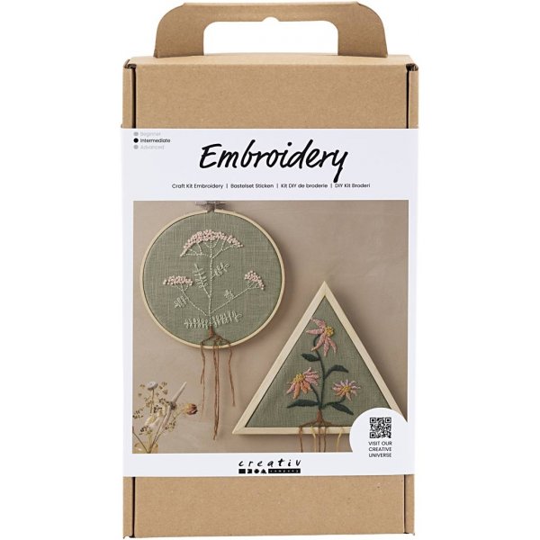 DIY Kit Embroidery - pölynvihreä - Kirjontakehykset DIY Kit Embroidery - pölynvihreä - Kirjontakehykset
