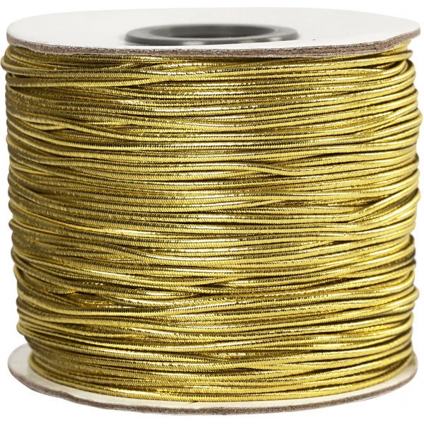 Elastinen nauha 1 mm - kultainen metalli - 100 m Elastinen nauha 1 mm - kultainen metalli - 100 m