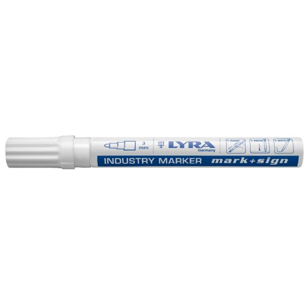 Pysyv Marker Mark&Sign 2-4 mm - Valkoinen