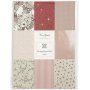 Vivi Gade -designpaperi lohkoissa - beige/pinkki - 24 arkkia