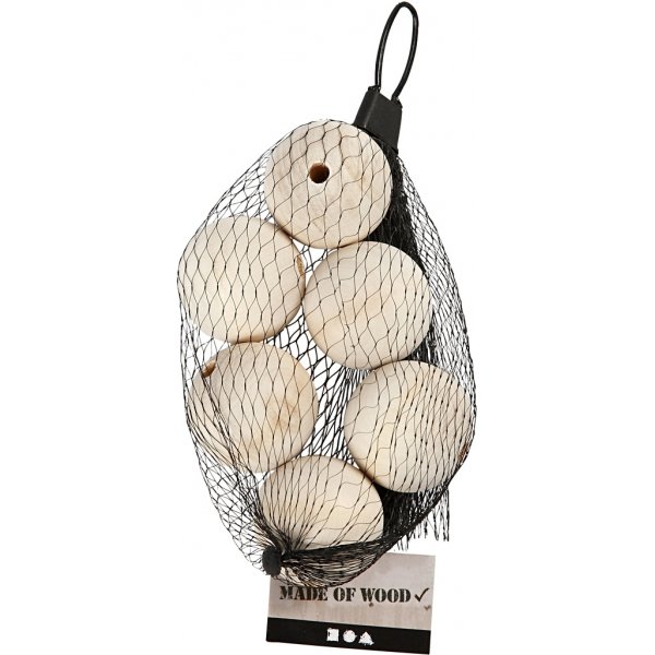 Puiset helmet - 40 mm - 6 kpl