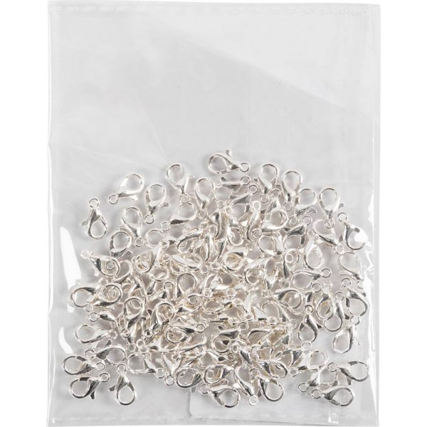 Karabiini - hopeoitu - 100 kpl