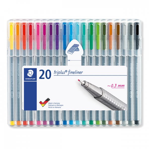 Fineliners Triplus 0,3 mm - 20 kyn