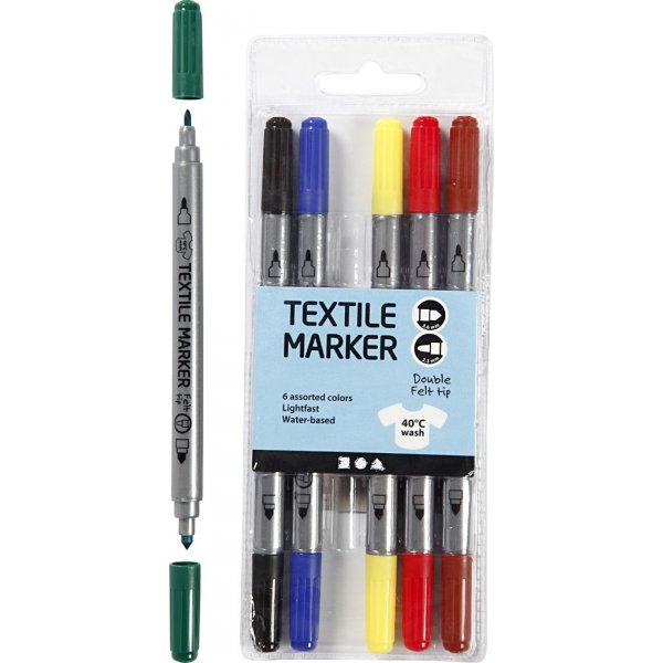 Tekstiilimerkit - vakiovrit - 6 kpl