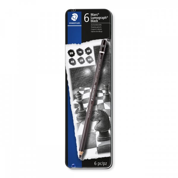 Mars Lumograph Black Pencils - 6 kyn