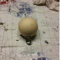 Asiakaskuva K�sittelem�t�n puupallo 80 mm � 10 mm - 1 kpl. reikien kanssa